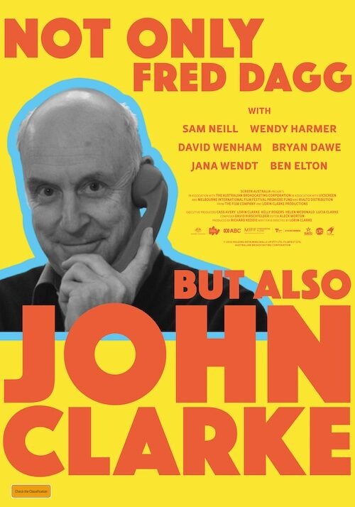 Film poster for 'But Also John Clarke'